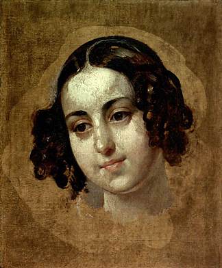 为一个女孩头 Head a girl，卡尔·布留洛夫