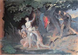 海拉斯和仙女 Hylas and the Nymphs (1827)，卡尔·布留洛夫