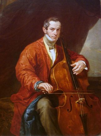 音乐家的肖像 M. 维尔戈尔斯基 Portrait of a Musician M. Vielgorsky (1828)，卡尔·布留洛夫