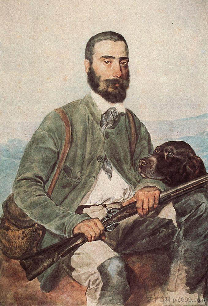 马里亚诺·蒂托尼的肖像 Portrait of Mariano Tittoni (1850 - 1852),卡尔·布留洛夫