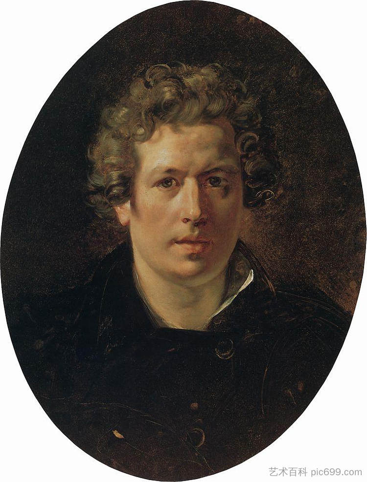 自画像 Self-Portrait (1833)，卡尔·布留洛夫