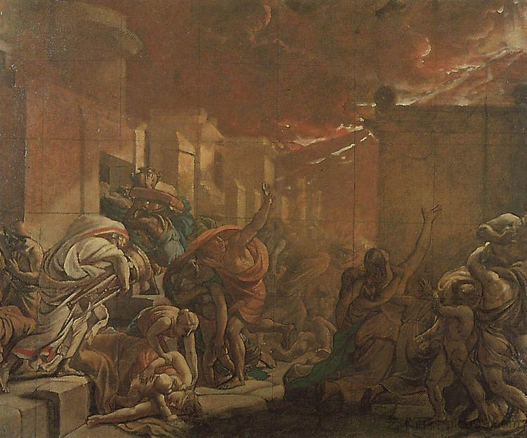 庞贝的最后一天 The Last Day of Pompeii (1827 - 1830)，卡尔·布留洛夫