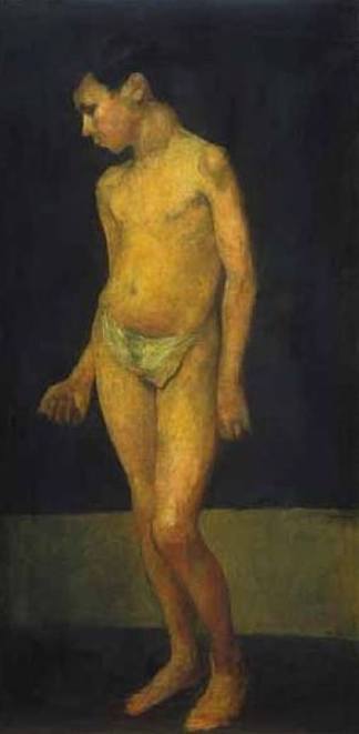 卡罗利·费伦齐，男孩裸体，1895 Ferenczy Károly, Fiu Akt 1895 (1895)，卡罗利·费伦斯齐