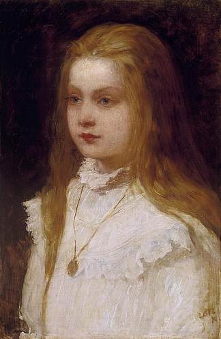 艺术家的女儿（伊洛娜·洛茨的肖像） Daughter of the Artist (Portrait of Ilona Lotz)，查尔斯·洛茨