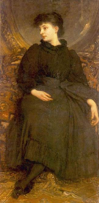 身着黑衣的科内利亚·洛茨 Kornélia Lotz Dressed in Black (1896)，查尔斯·洛茨