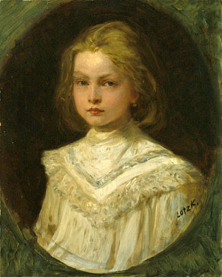 女孩子 Little Girl (c.1885)，查尔斯·洛茨