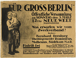 对于大柏林 For Greater Berlin (1912)，凯绥·珂勒惠支