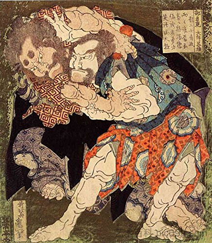 相扑选手 Sumo Wrestlers，葛饰北斋