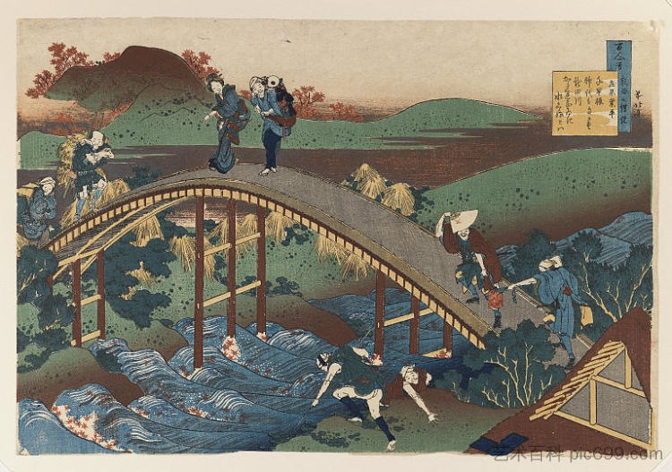 《百首诗》系列插图 Illustration from The Hundred Poems Series，葛饰北斋
