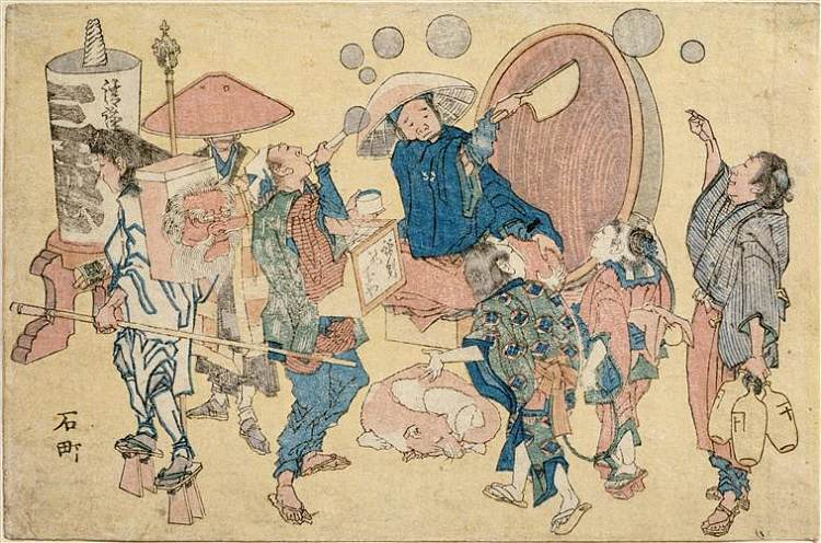 街景新上映 Street scenes newly pubished (1825)，葛饰北斋