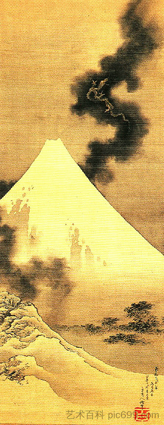 从富士山逃脱的烟龙 The Dragon of Smoke Escaping from Mount Fuji,葛饰北斋