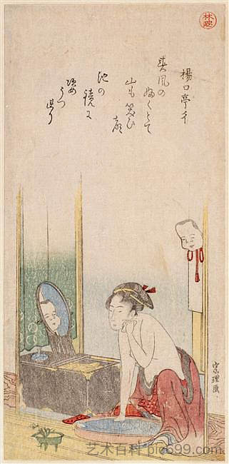 女人 Woman，葛饰北斋