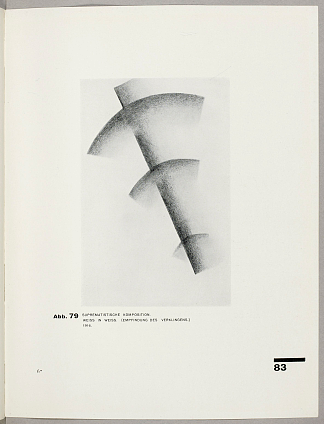 至上主义组合。白中白。（渐渐消失的感觉。 Suprematistic composition. White in white. (Feeling of fading away.) (1927; Germany                     )，卡西米尔·马列维奇