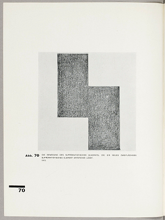 构成新的二面体至上主义元素的至上主义正方形的运动 The Movement of the Suprematistic Square, Which Constitutes a New Dihedral Suprematistic Element (1927; Germany                     )，卡西米尔·马列维奇