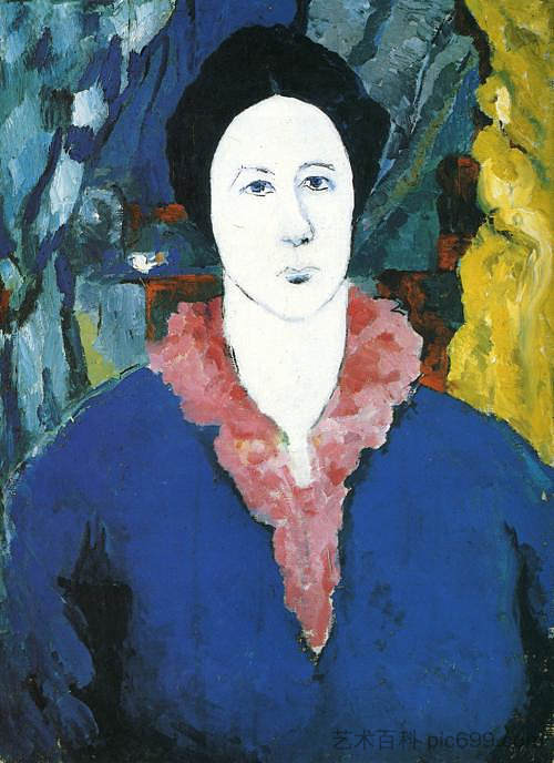 蓝色肖像 Blue Portrait (1930)，卡西米尔·马列维奇