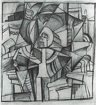 立方体-未来主义构图 Cubo-Futurist Composition (1912)，卡西米尔·马列维奇