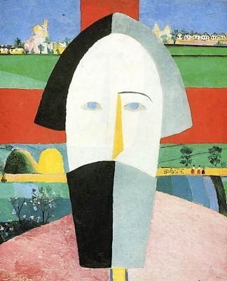 农民头 Head of Peasant (c.1932)，卡西米尔·马列维奇