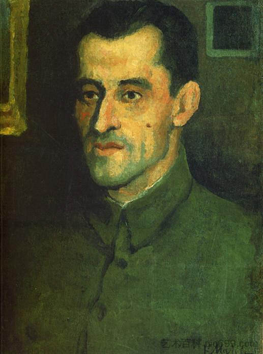 V.A.巴甫洛夫的肖像 Portrait of V.A.Pavlov (1933)，卡西米尔·马列维奇