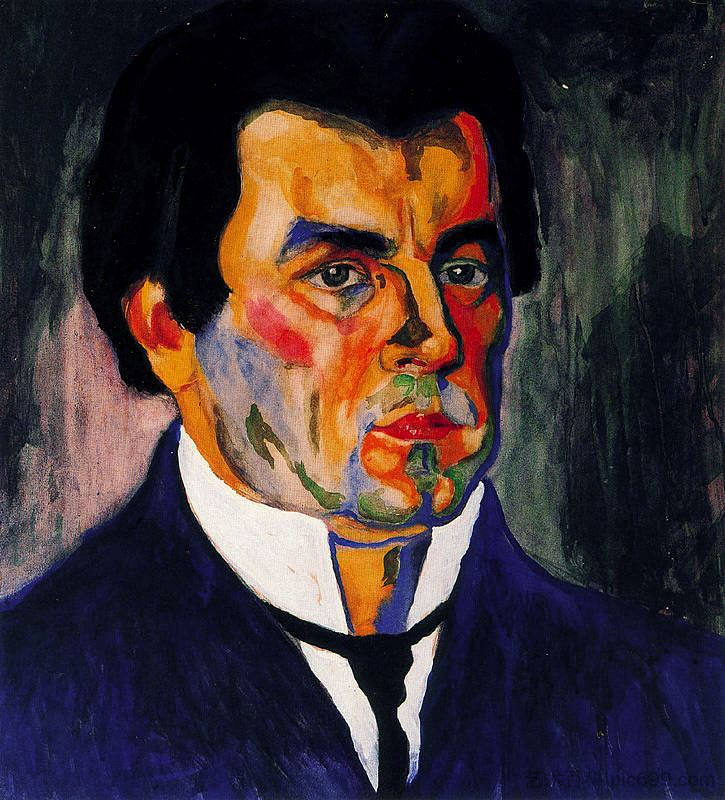 自画像 Self Portrait (c.1911),卡西米尔·马列维奇