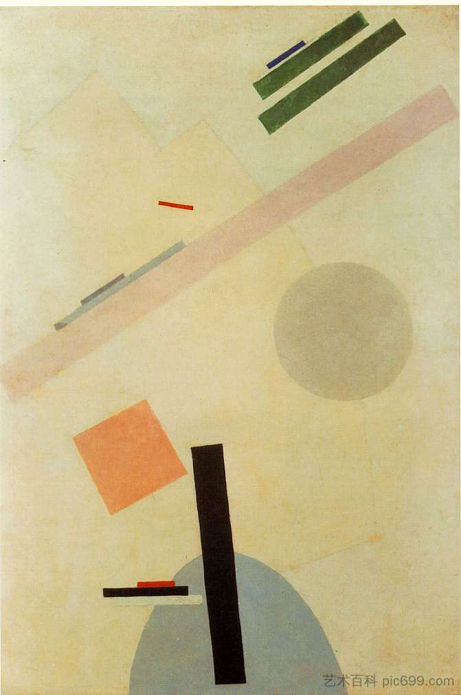 至上主义绘画 Suprematist Painting (1917)，卡西米尔·马列维奇