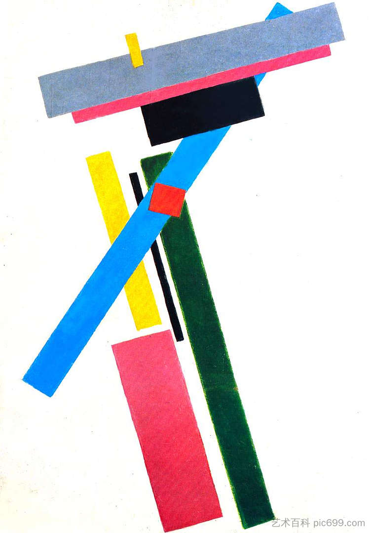 至上主义结构 Suprematistic Construction (1915)，卡西米尔·马列维奇