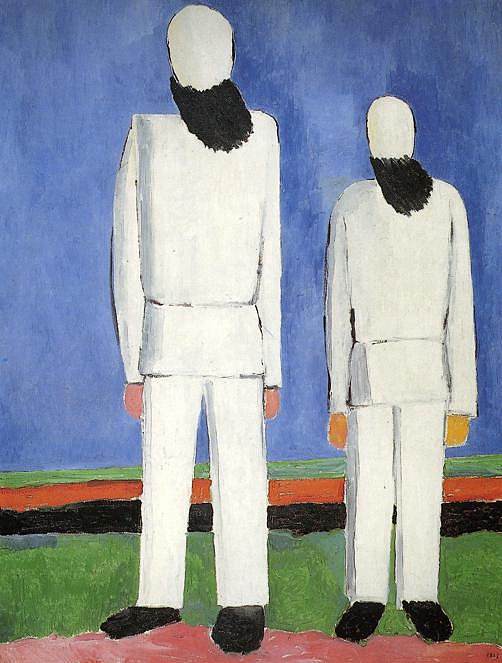 两个男性形象 Two Male Figures (c.1932)，卡西米尔·马列维奇