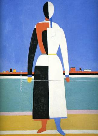 女人与耙子 Woman with Rake (c.1932)，卡西米尔·马列维奇
