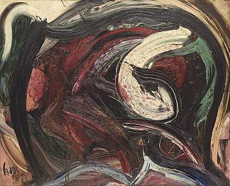 无题 Untitled (1963)，白发一雄