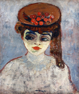 帽子上戴着樱桃的女人 Woman with Cherries on Her Hat (1905)，凯斯·凡·东根