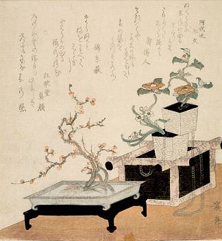 插花 Flower Arrangements，溪斋英泉