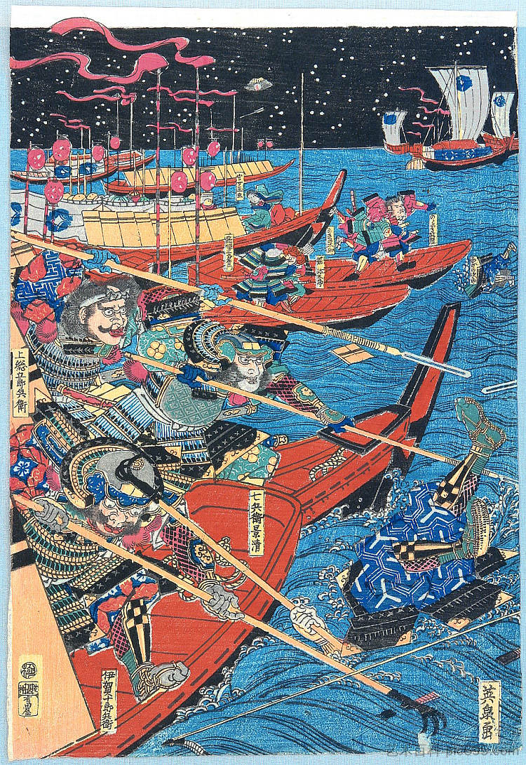 海战 Seabattle (1830)，溪斋英泉