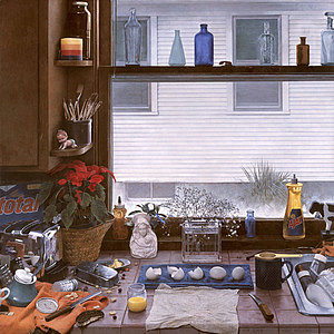 厨房柜台II（脏盘II） Kitchen Counter II (Dirty Dishes II) (1984)，肯特·贝洛斯