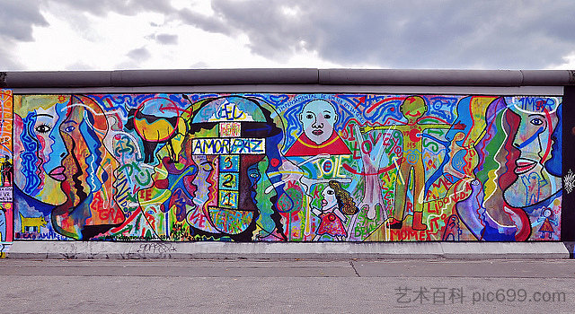 东边画廊，柏林墙 East Side Gallery, Berlin Wall (2009; Berlin,Germany  )，金普里苏