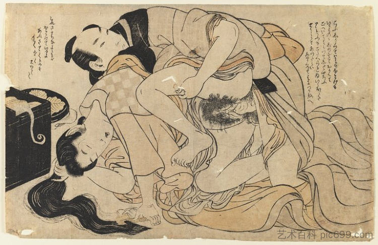 多情情侣 Amorous Couple (1797 - 1803)，喜多川歌麿