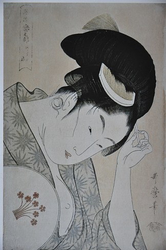 来自系列嘉泉锦鲤之布 From the series Kasen koi no bu (1793 – 1794)，喜多川歌麿