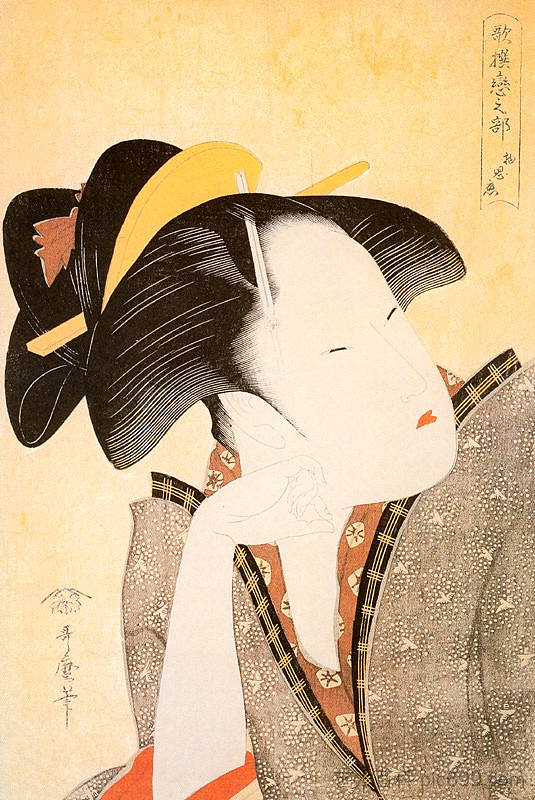 艺妓 Geisha，喜多川歌麿