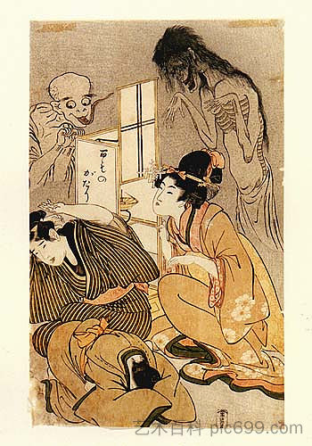 一百个恶魔和精神的故事 One Hundred Stories of Demons and Spirits，喜多川歌麿