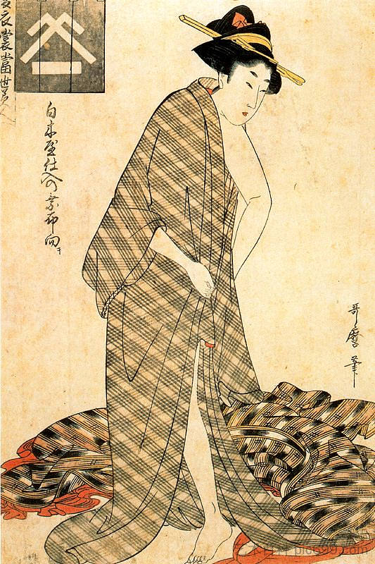 统治美女羽妻 Reigning Beauty Hanozuma，喜多川歌麿