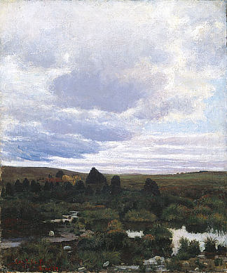 杰伦的泥炭沼泽 Peat Bog on Jæren (1882)，基蒂·兰格·基兰德