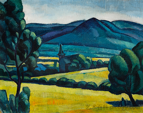 景观 Landscape (c.1910; Hungary  )，卡梅第·亚诺什