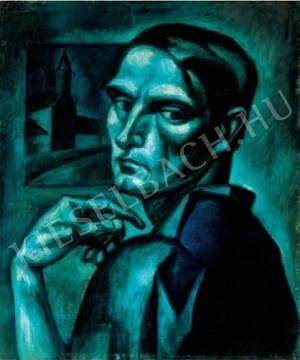 蓝色自画像 Blue Self-Portrait (1913; Hungary                     )，卡梅第·亚诺什