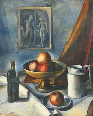 桌上的静物 Still Life on Table (c.1910)，卡梅第·亚诺什