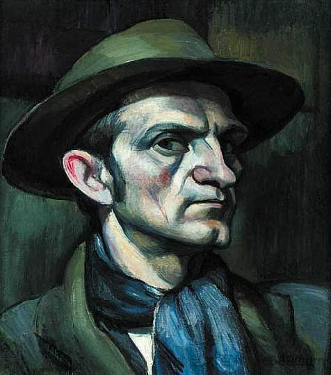 自画像 Self-Portrait (1920; Hungary  )，卡梅第·亚诺什