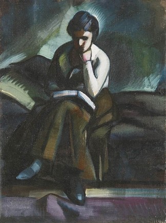 读书的女人 Reading Woman (c.1910 – c.1912; Hungary                     )，卡梅第·亚诺什