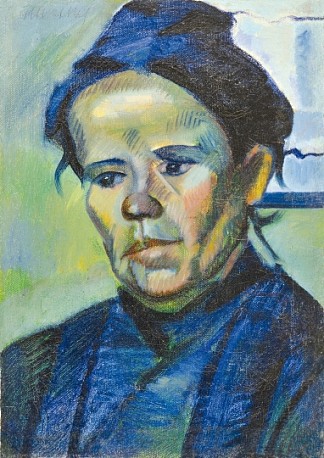 蓝色肖像 A Portrait in Blue (c.1915 – c.1920)，卡梅第·亚诺什