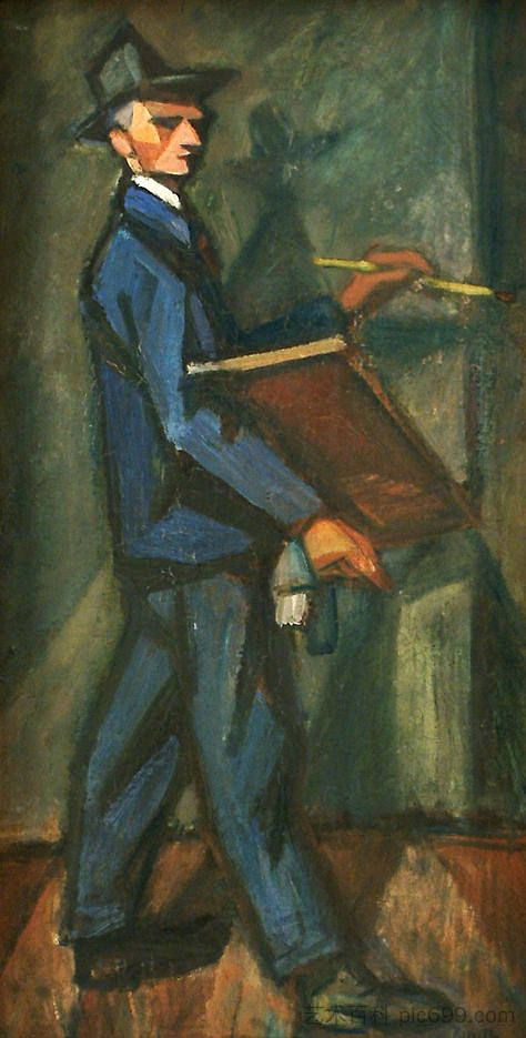 自画像 Self Portrait (c.1950 - c.1960)，卡梅第·亚诺什