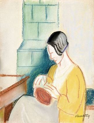 坐着的女人 Sitting Woman (c.1930)，卡梅第·亚诺什