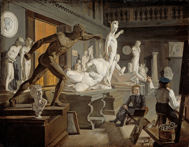 哥本哈根学院的场景 Scene from the Academy in Copenhagen (1827 - 1828)，克努德巴德