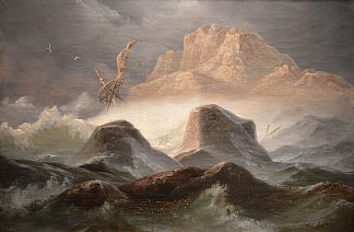 挪威海岸的风暴 Storm On The Norwegian Coast (1846)，克努德巴德