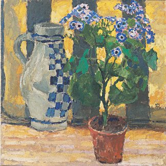 花盆和陶瓷壶 Flower pot and ceramic jug (1912)，科罗曼·莫塞尔